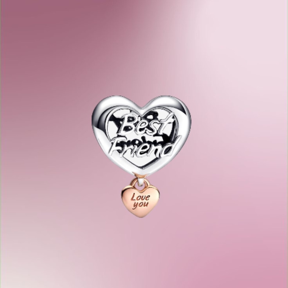 Pandora Love You Best Friend Heart Charm
Sterling silver